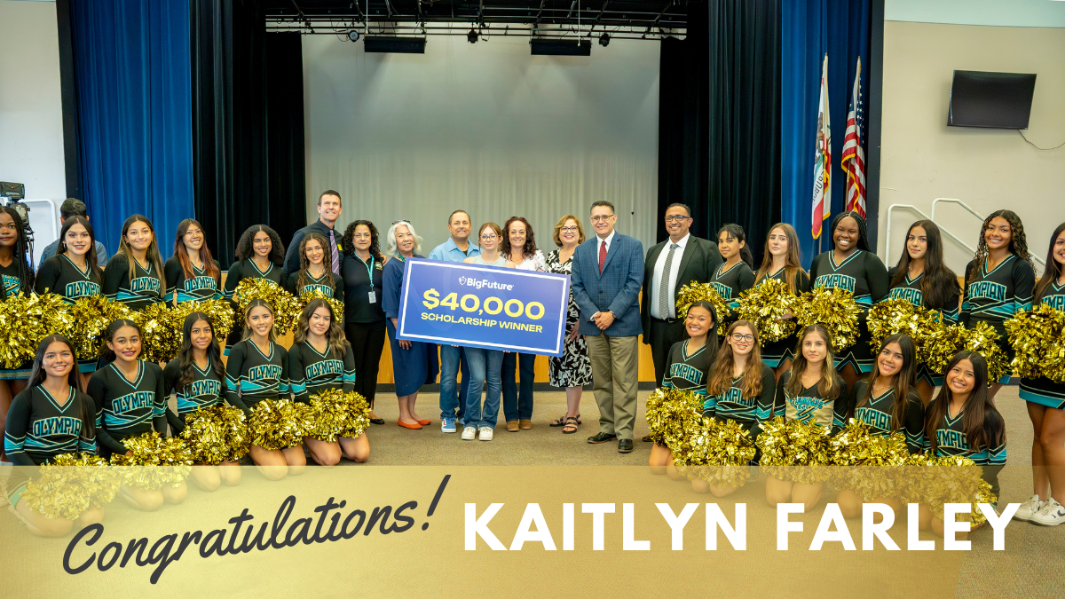 Kaitlyn Farley Congratulations for winning $40,000 College Scholarship