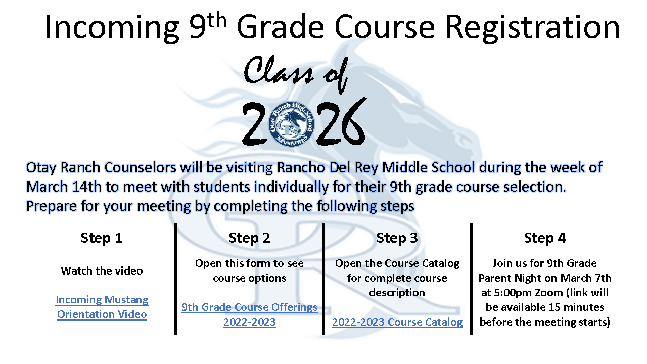 Otay Ranch High School  orientation flyer