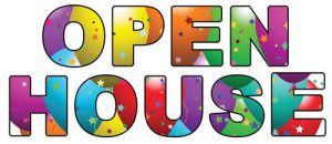 Banner that reads Open House