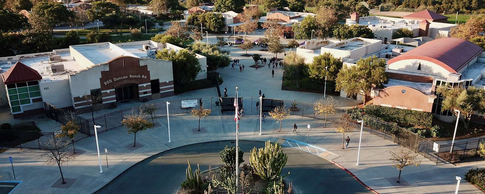 Drone Photo of the font of Eastlake Middle School